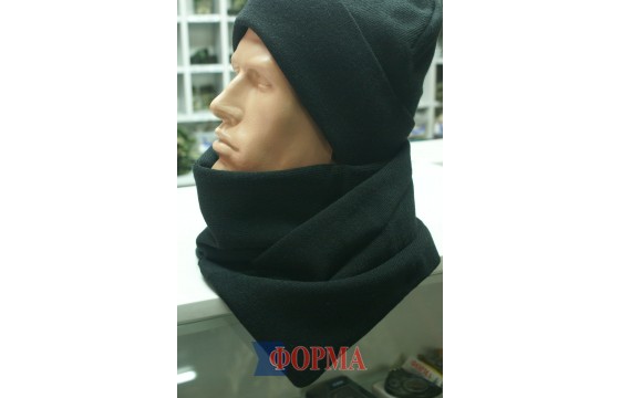 Шарф в'язаний чорний