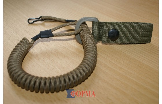 Страхувальний ремінець-спіраль для пістолета (койот)