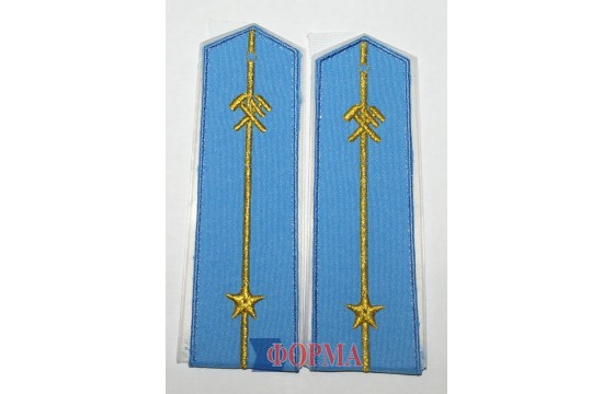 Погони залізничного вишите поле молодшого складу 1 зірка (блакитні)